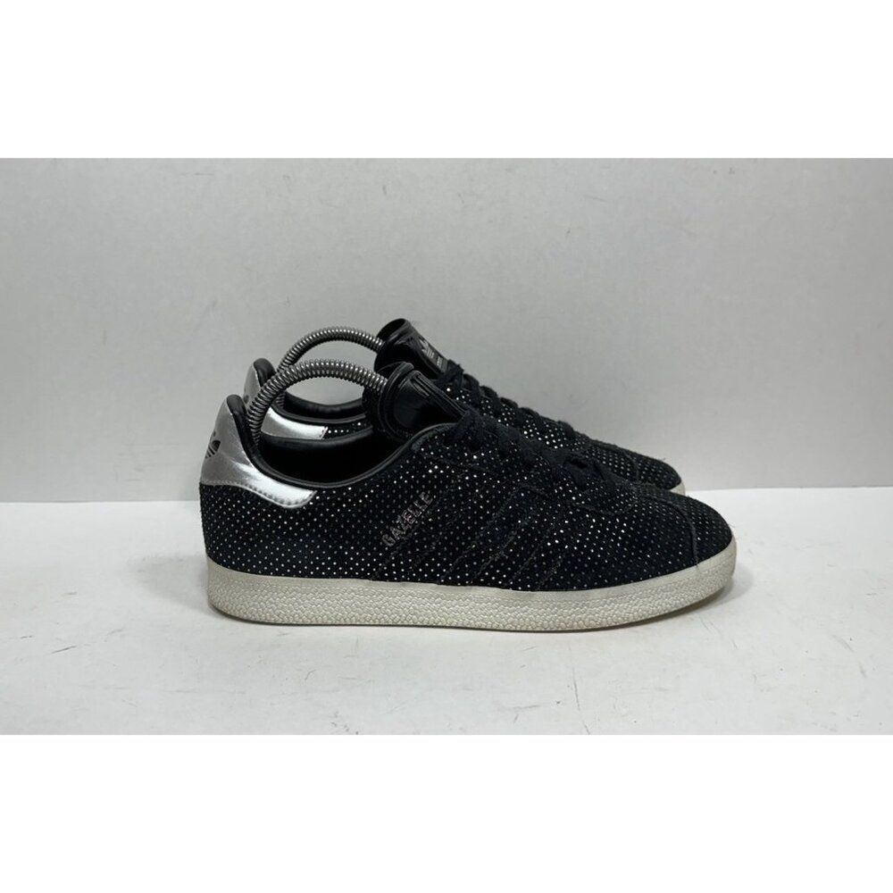 Adidas Gazelle Black Suede Silver Suede Sneakers Shoes BY9363 Women’s Size‎ 7.5
